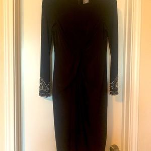 Vince Camuto Black Beaded Dress